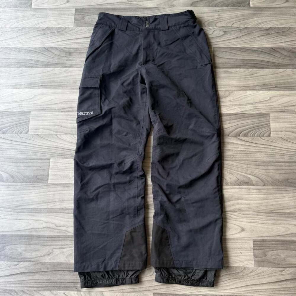 Vintage Y2K Marmot Black Cargo Ski Pants Size Large
